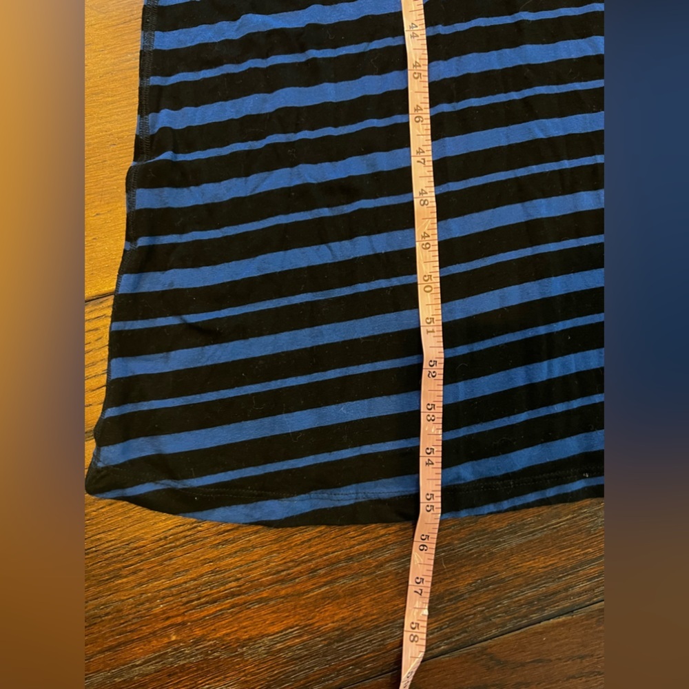 Seaton black and blue striped dress - Picture 3 of 5